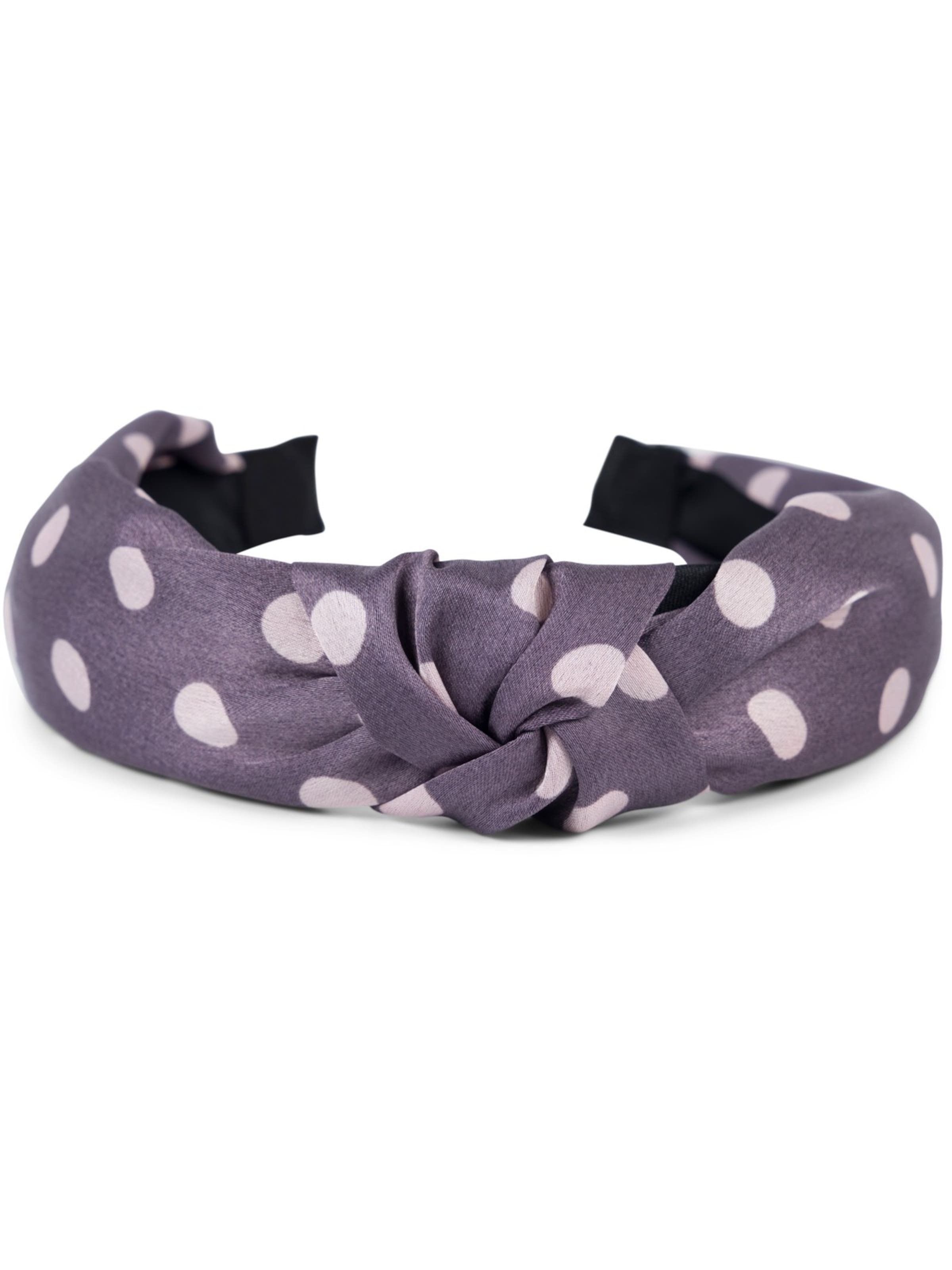 styleBREAKER Hair jewelry 'Haarreif gepunktet mit Knoten Rockabilly' in Grey
