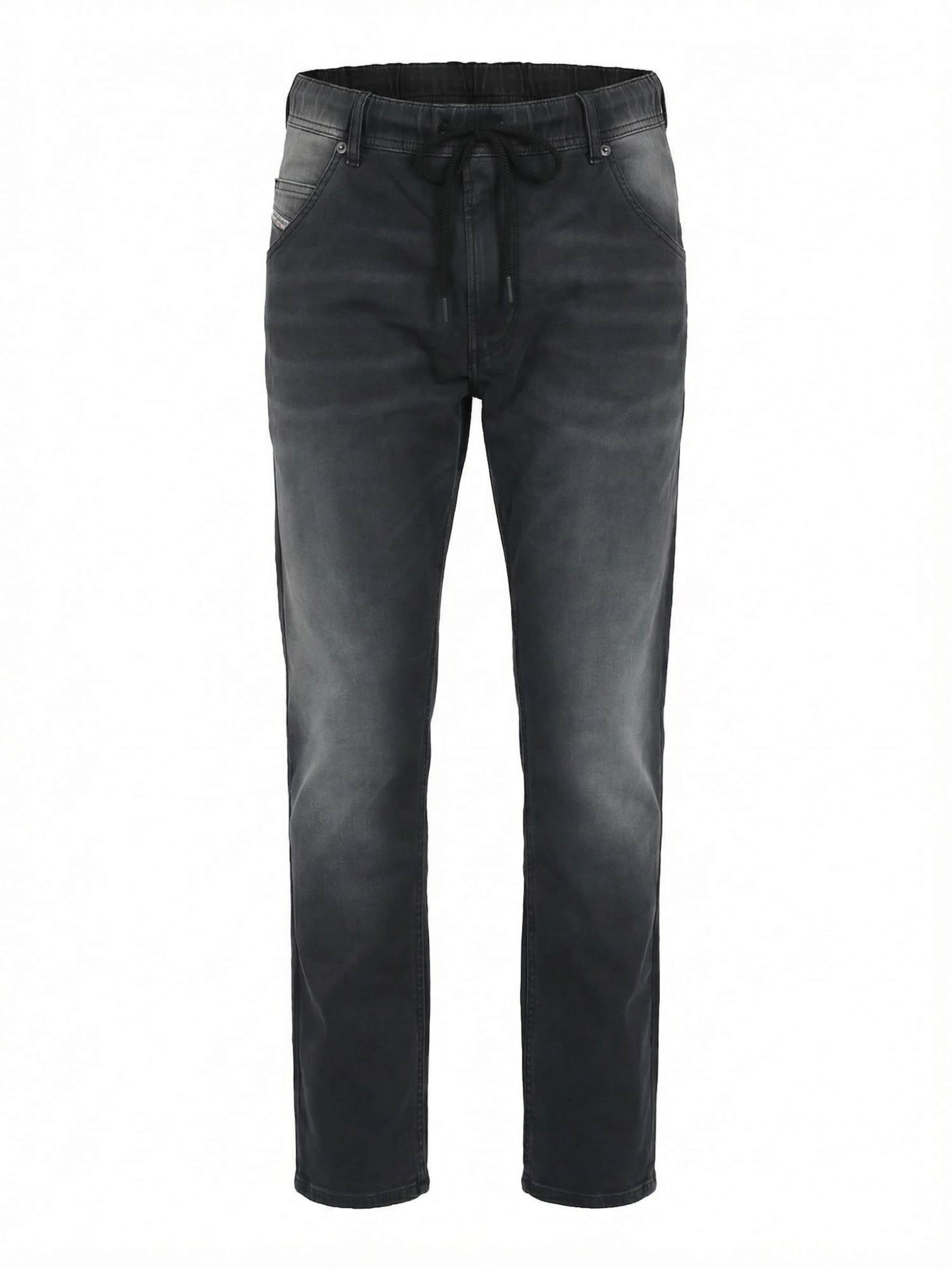 DIESEL Tapered Jeans '2030 D-KROOLEY JOGGJEANS Superstretch & Supersoft' in Grijs: voorkant