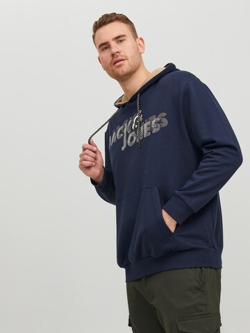 Jack & Jones Plus Суичър 'Friday' в синьо