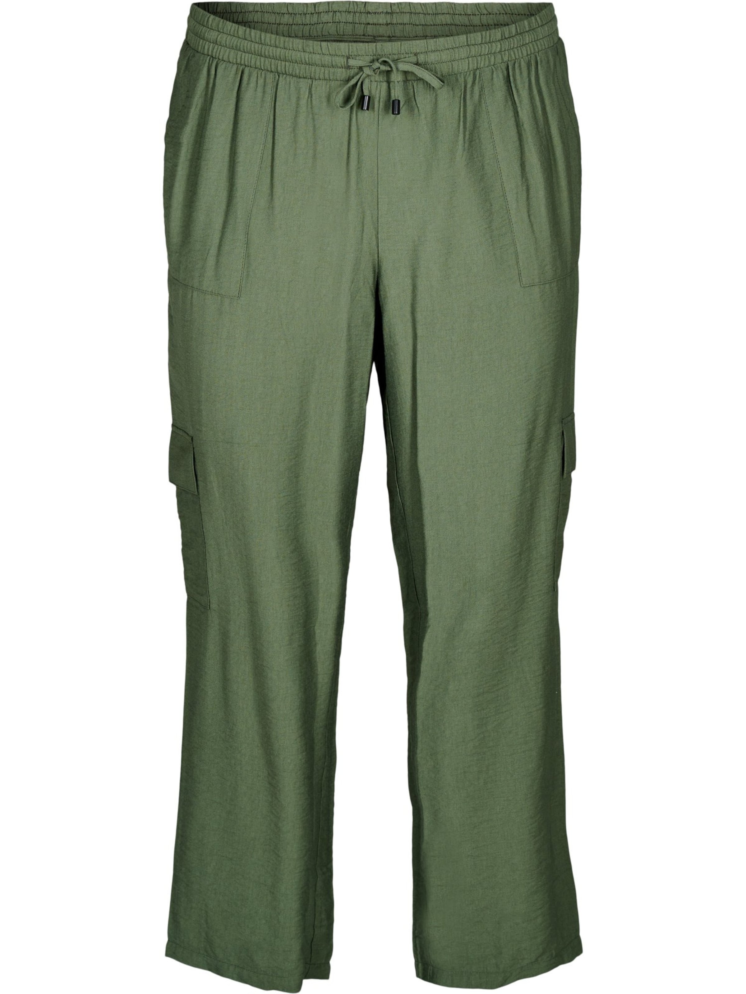 ZizziLoosefit Cargo hlače 'Cavilma' - zelena boja: prednji dio