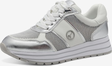 Sneaker low de la Tamaris pe argintiu: față