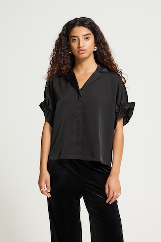 ICHI - Blusa 'IHLETTA' en negro: frente