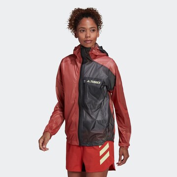 ADIDAS TERREX Athletic Jacket in Red: front