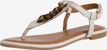 TAMARIS Teenslipper in Beige: voorkant