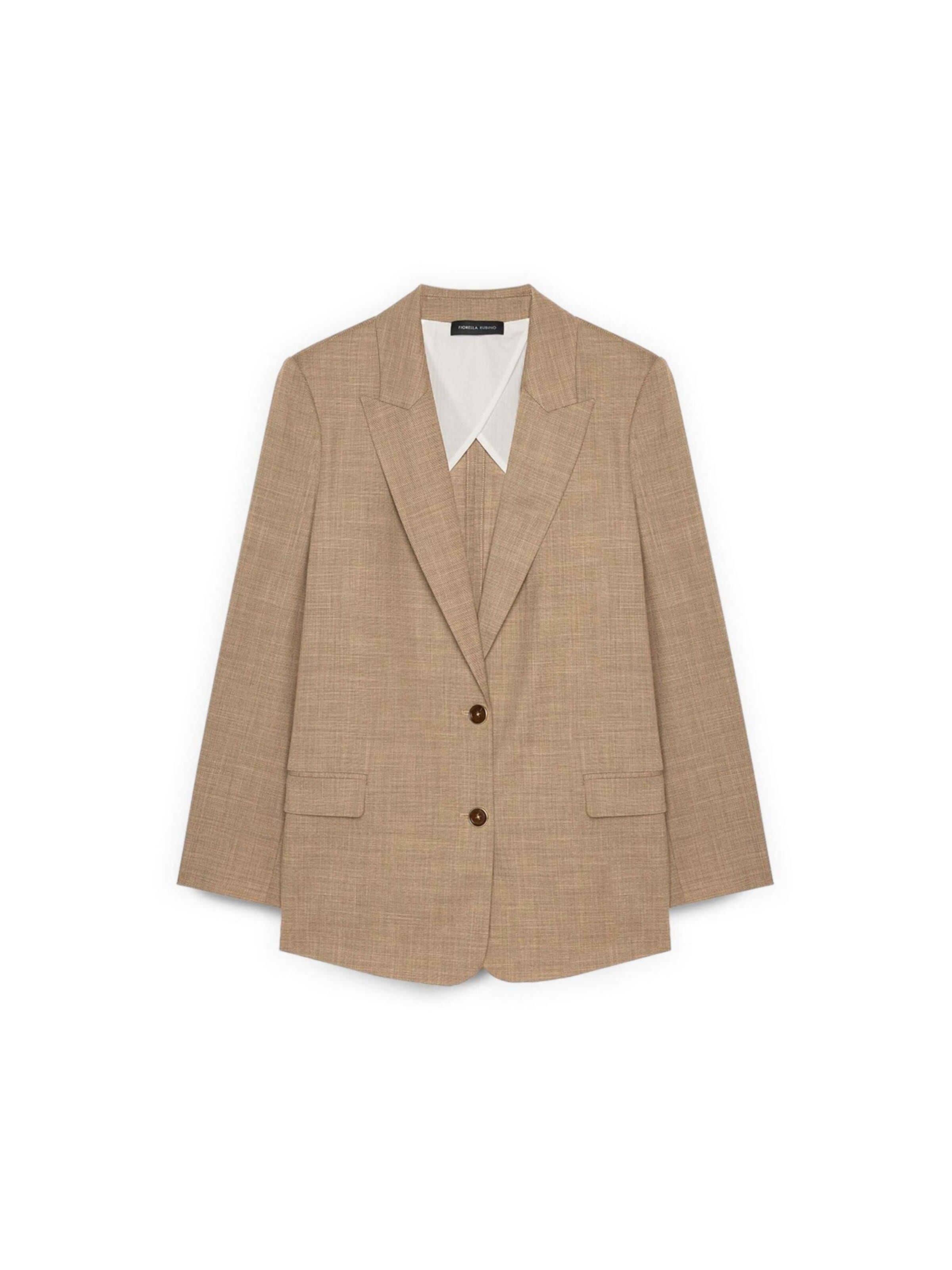 Fiorella Rubino - Blazer en beige: frente