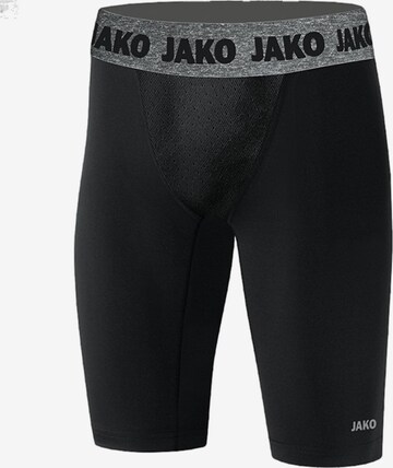 JAKO Skinny Athletic Pants 'Compression 2.0' in Black: front