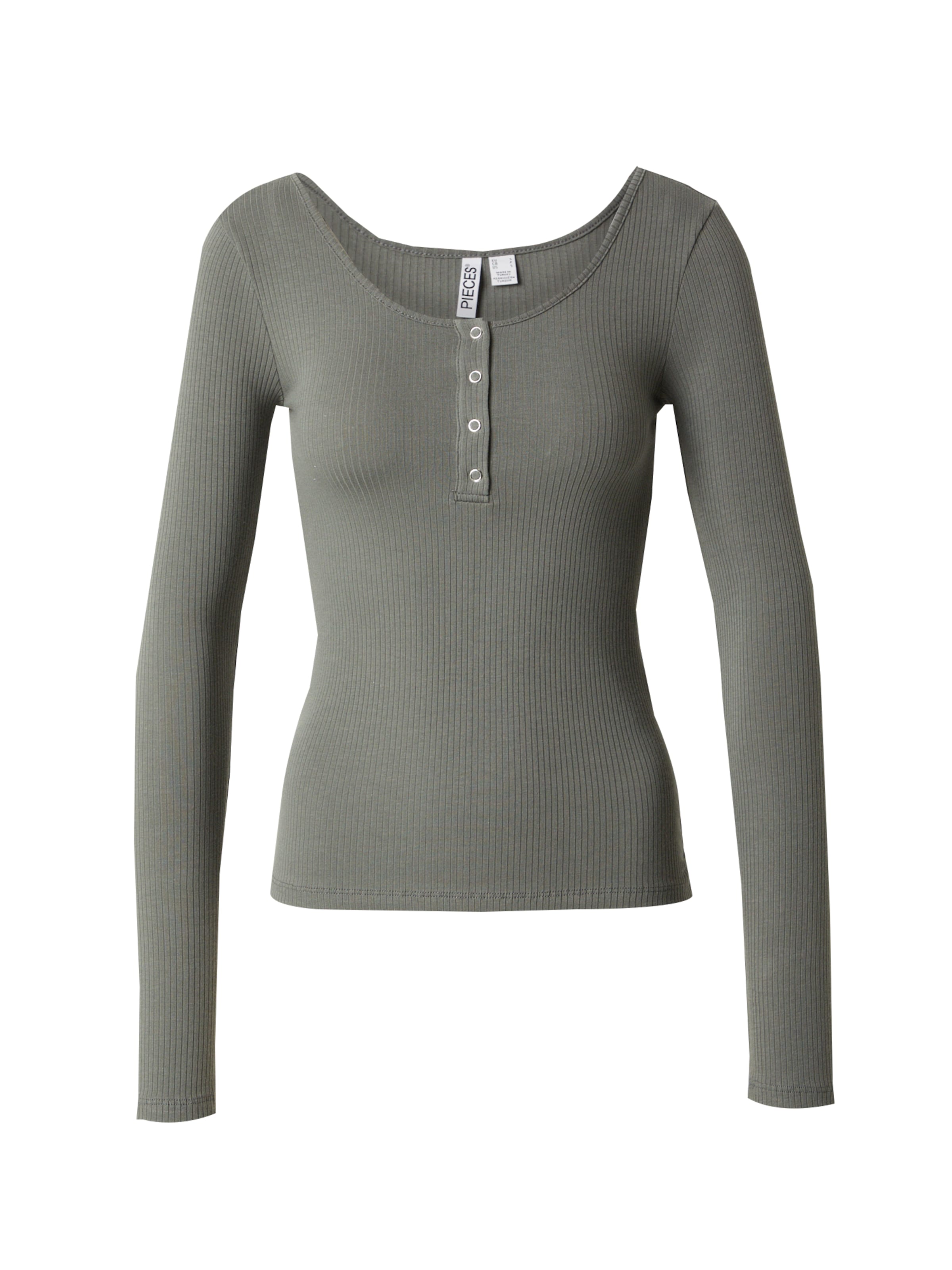 PIECES T-shirt 'PCKITTE' i grå: framsida