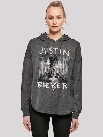 F4NT4STIC Sweatshirt 'Justin Bieber' in Grijs: voorkant