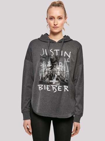 Sweat-shirt 'Justin Bieber' F4NT4STIC en gris : devant