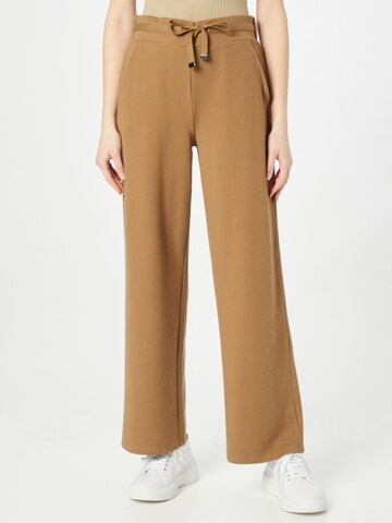 Wide Leg Pantalon s.Oliver en marron : devant