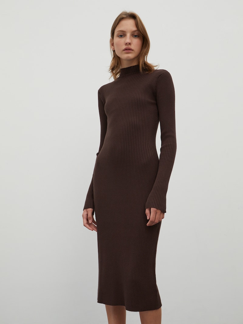 Dresses EDITED Knit dresses Dark Brown