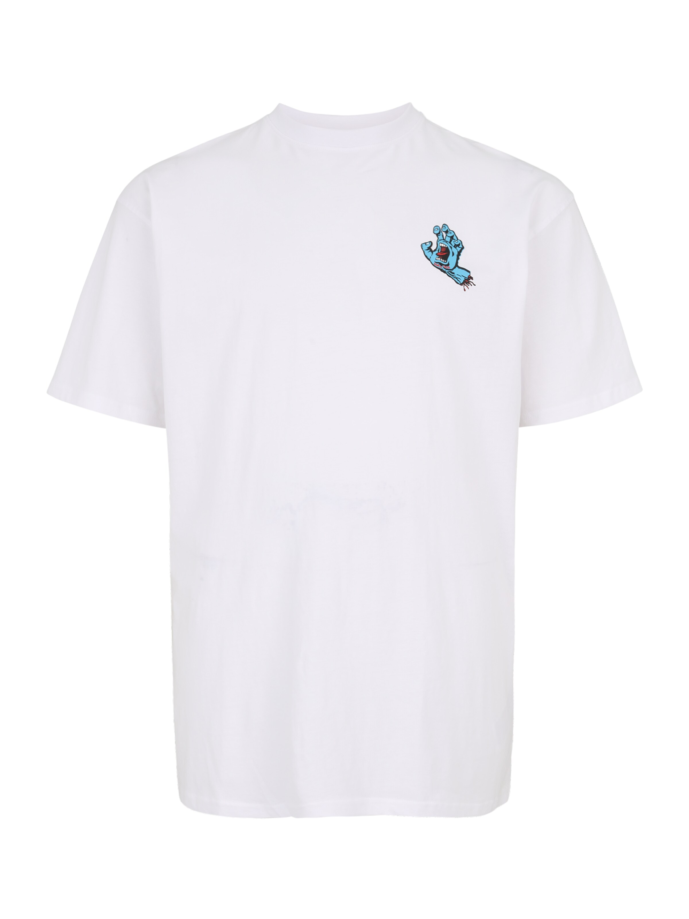 Santa Cruz Тениска 'Screaming Hand' в бяло: отпред