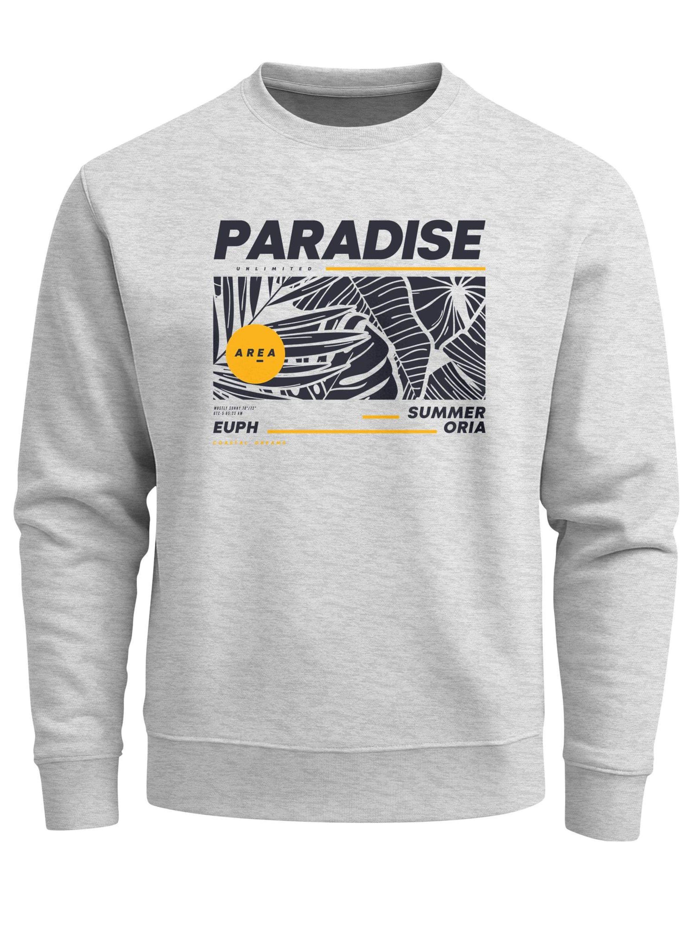 Neverless Sweatshirt 'Paradise'‌‌‌‌‌‌‌‌‌ in Grau: Vorderseite