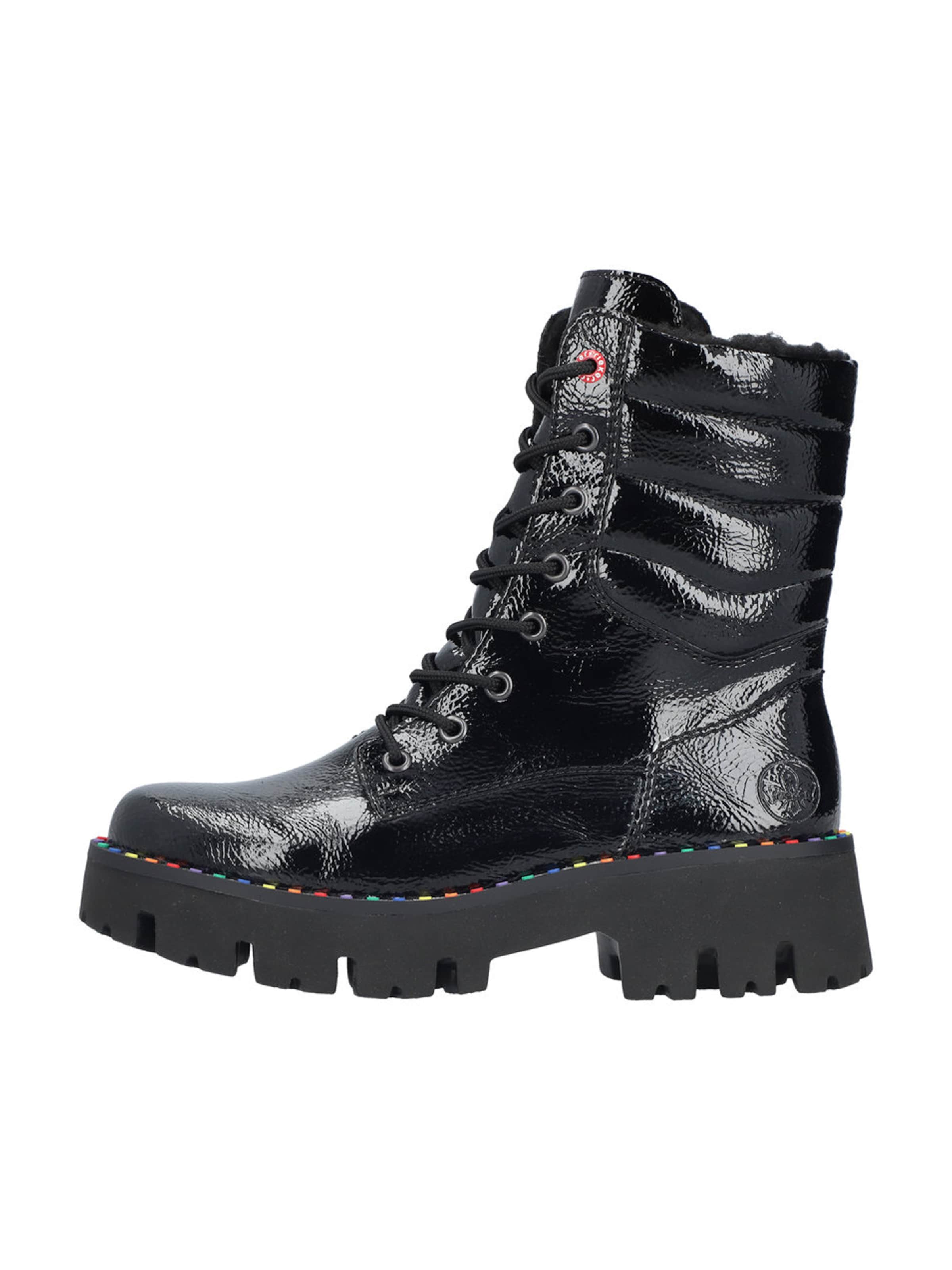 Ghete cu șireturi de la Rieker pe negru