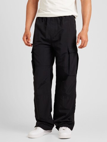 Regular Pantalon cargo 'Grover' HUGO en noir : devant