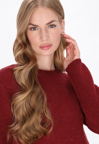 DreiMaster Klassik Gebreide jurk in Rood