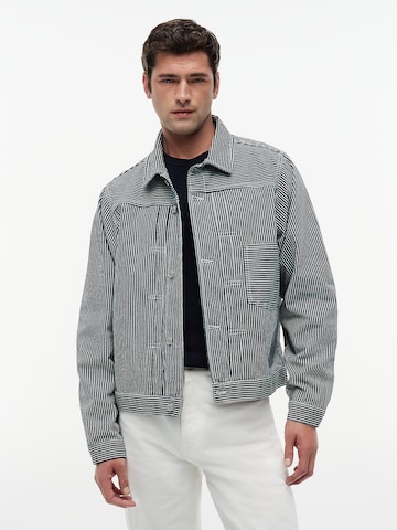 TOMMY HILFIGER Tussenjas in Blauw: voorkant