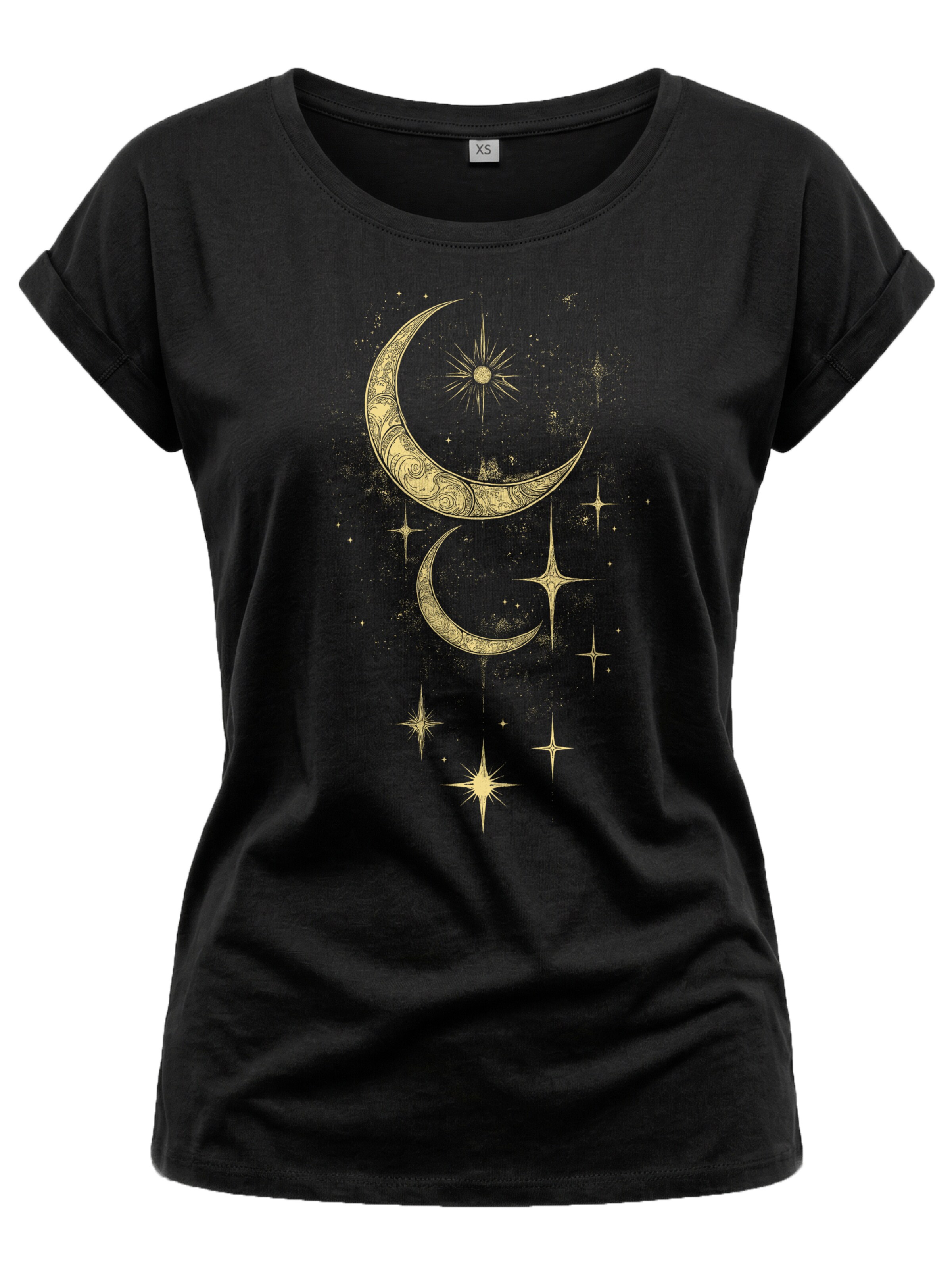 MAKAYA Shirt 'Moon Stars' in Black
