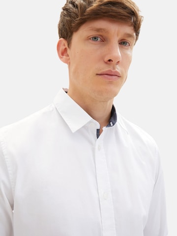 TOM TAILOR Regular fit Button Up Shirt in White