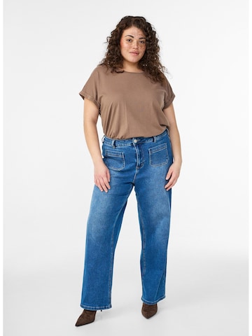 Zizzi Футболка 'Mkatja' в Коричневый