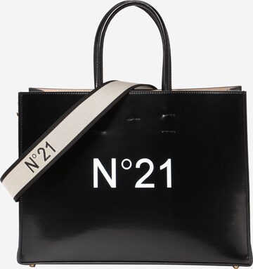 N°21 Shopper 'Horizontal' in Zwart: voorkant