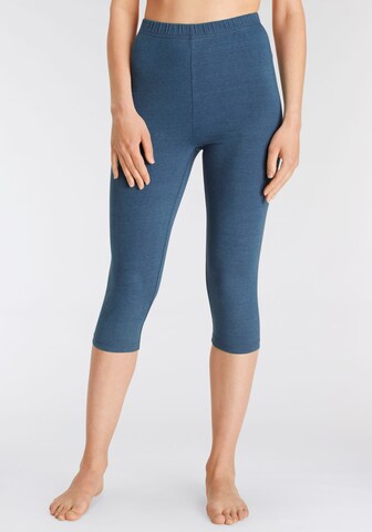 VIVANCE Skinny Pyjamahose in Blau