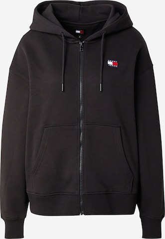 Tommy Jeans Sweatjacke in Schwarz: predná strana