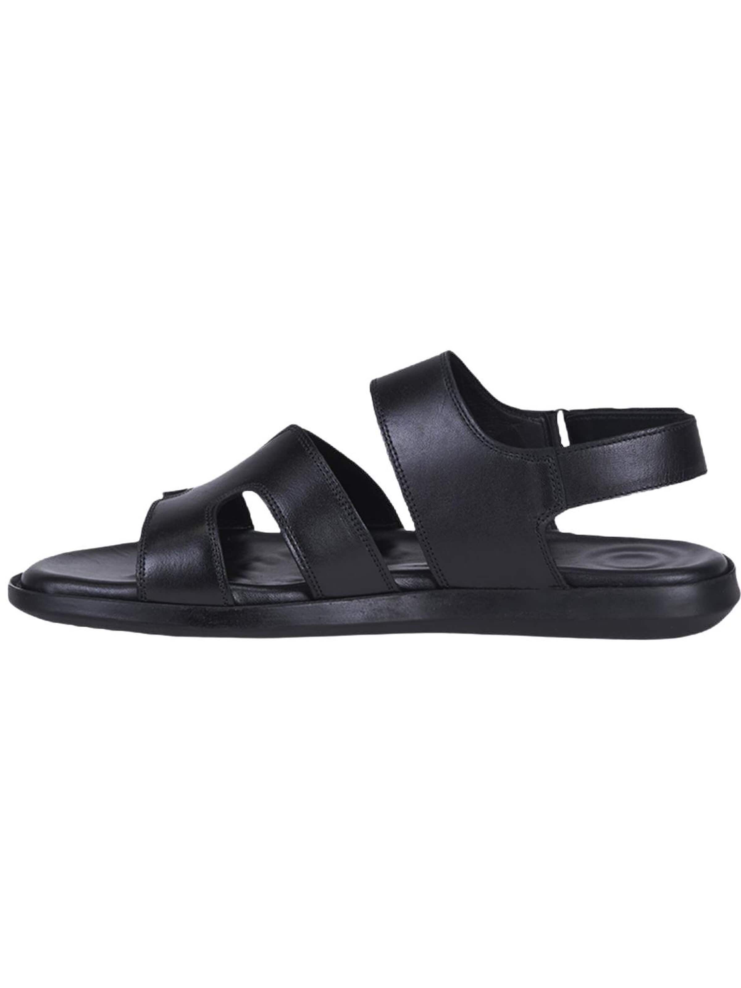 Desa Sandal 'DESA Herren-Ledersandalen mit Klettverschluss' in Black: front