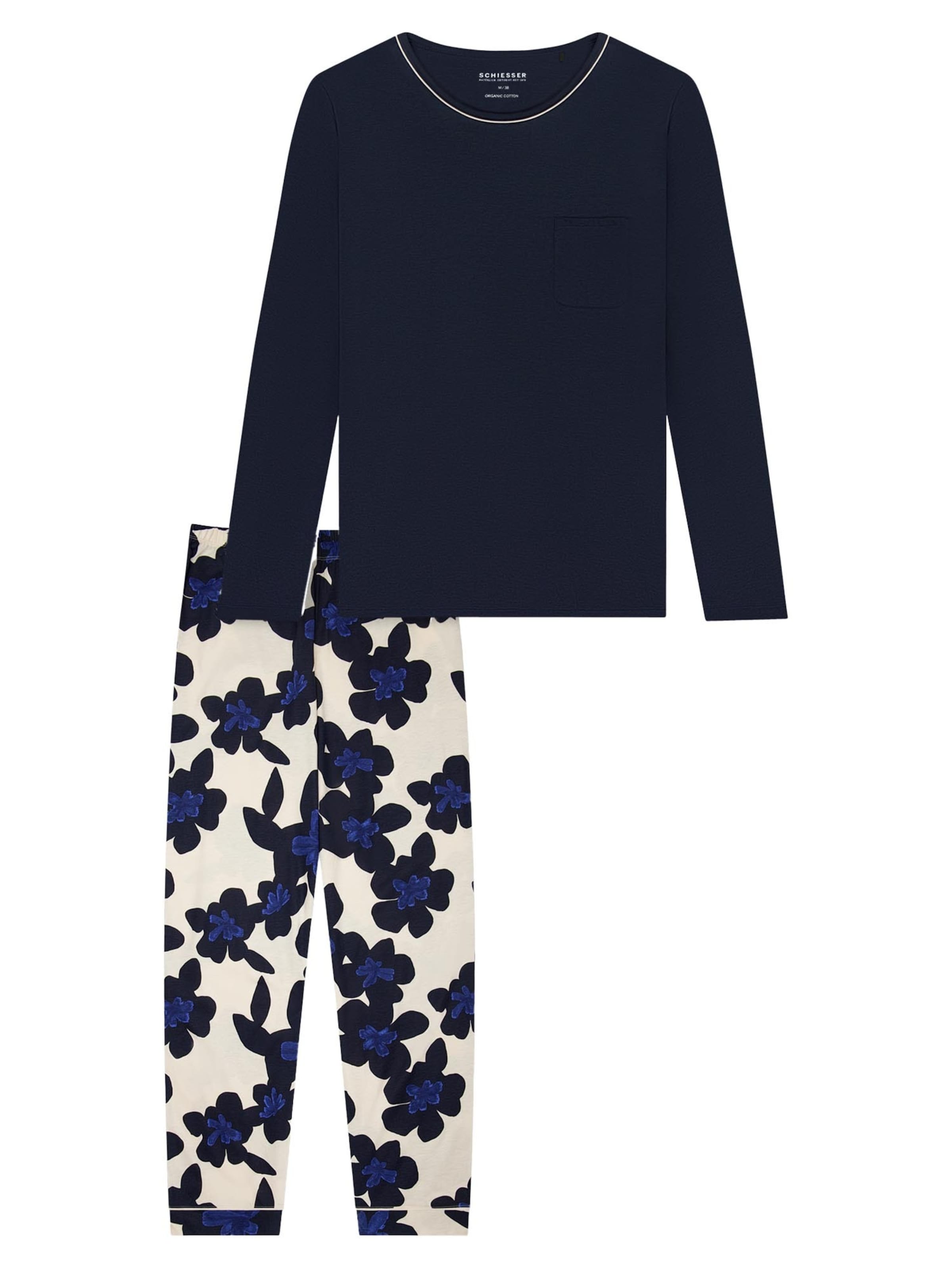 SCHIESSER - Pijama 'Comfort Nightwear' en azul: frente