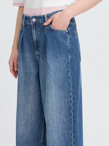 Wide leg Jeans con pieghe 'BYKANOA' di b.young in blu