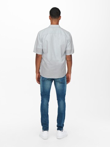 Only & Sons Slim fit Πουκάμισο 'Caiden' σε μπλε