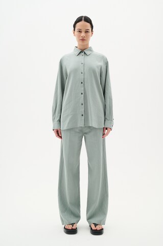 InWear Wide Leg Housut 'Sannie' värissä vihreä