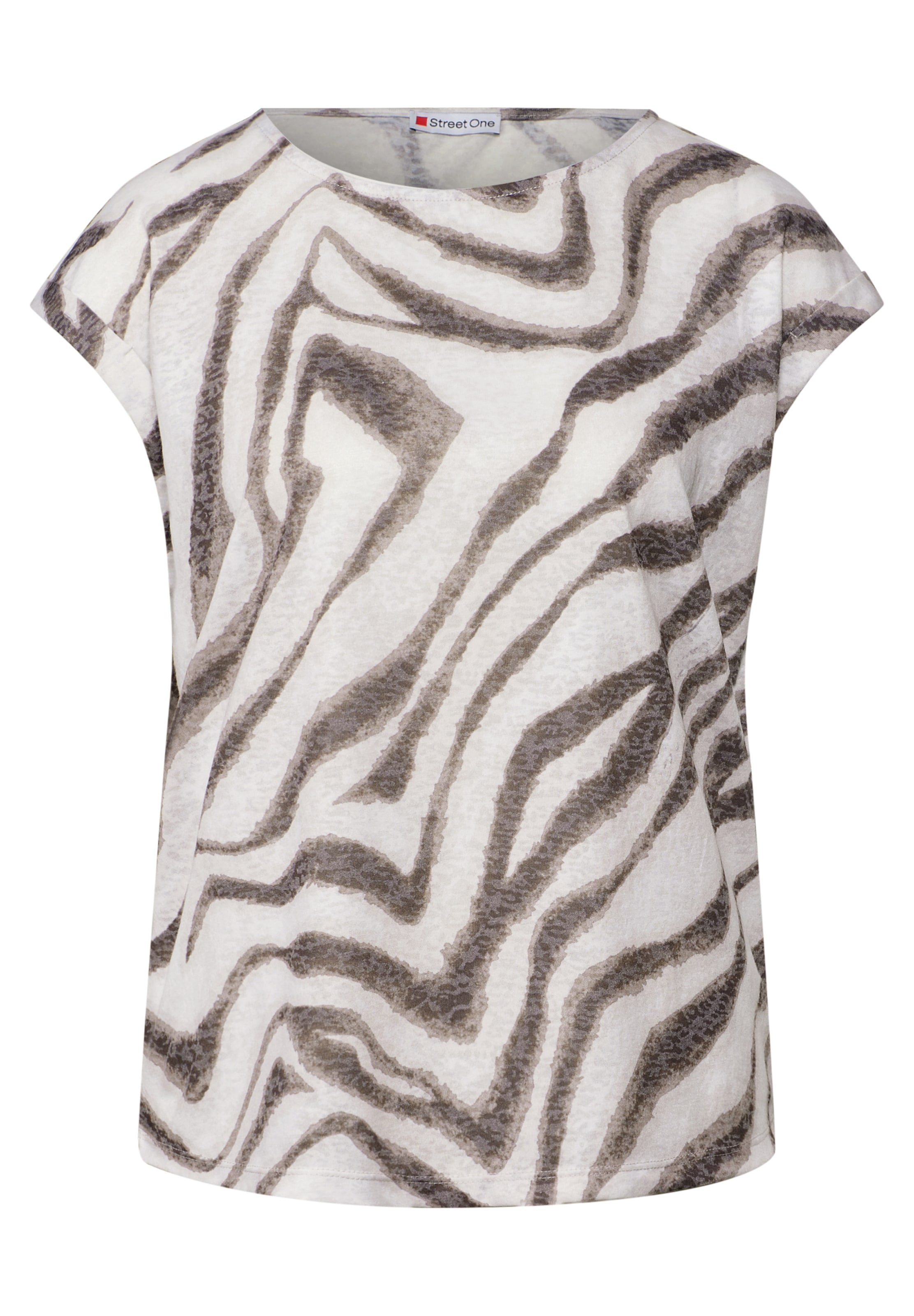 balts STREET ONE T-Krekls: no priekšpuses
