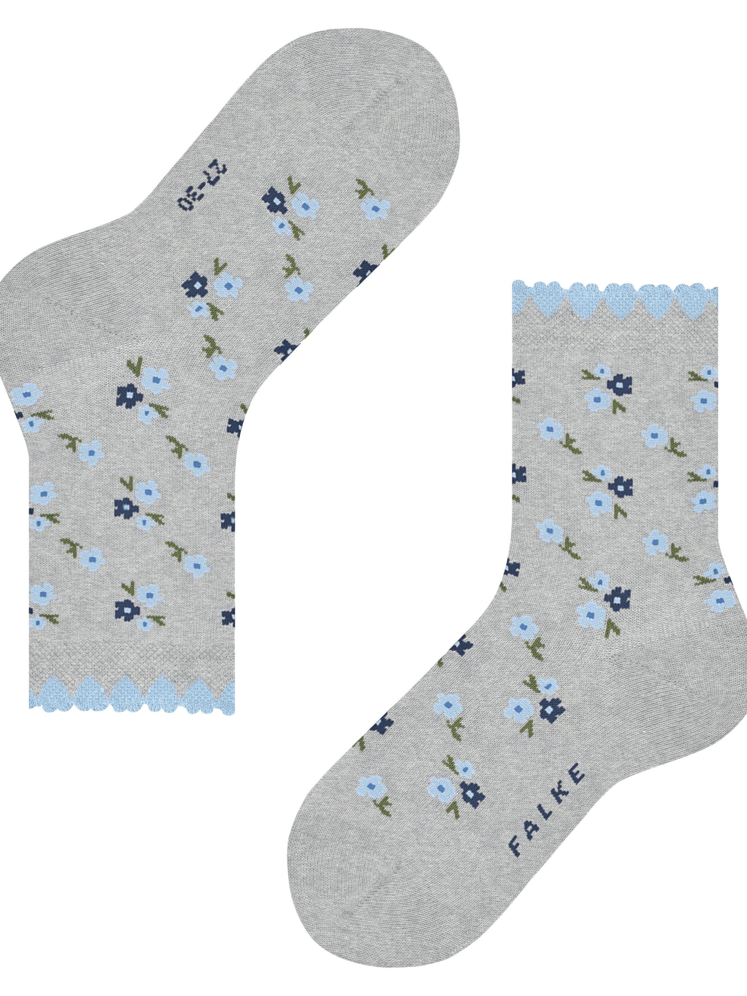 FALKE Socks 'Ditsy Flowers' in Grey