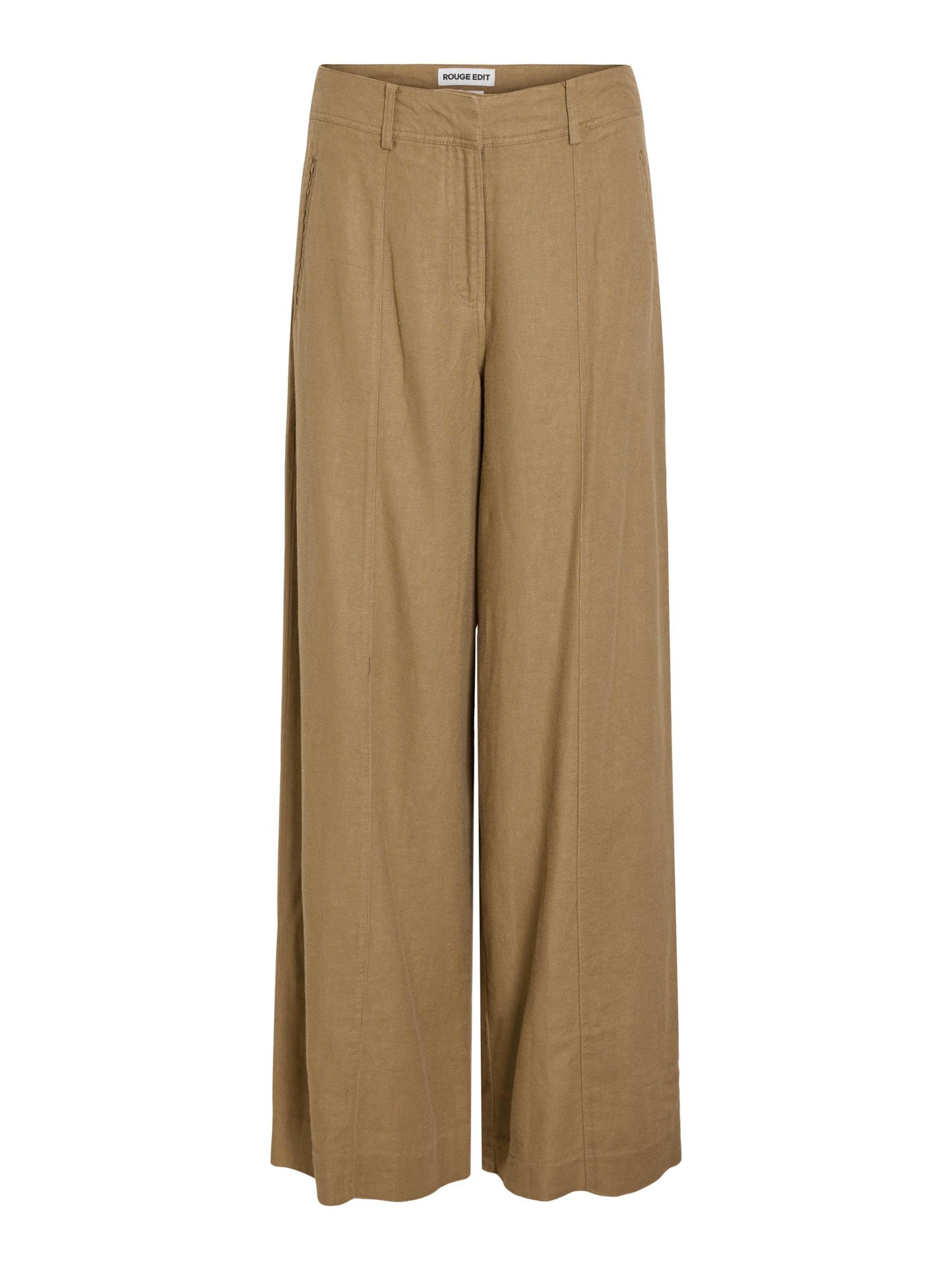 ROUGE EDIT Wide leg Broek in Groen: voorkant