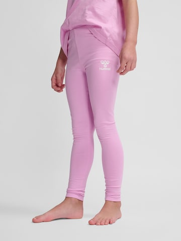 Skinny Pantalon de sport 'Onze' Hummel en violet : devant