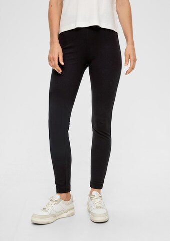 s.Oliver Skinny Leggings in Zwart: voorkant