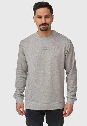 INDICODE JEANS Sweatshirt ' Baxter ' in Grau: predná strana