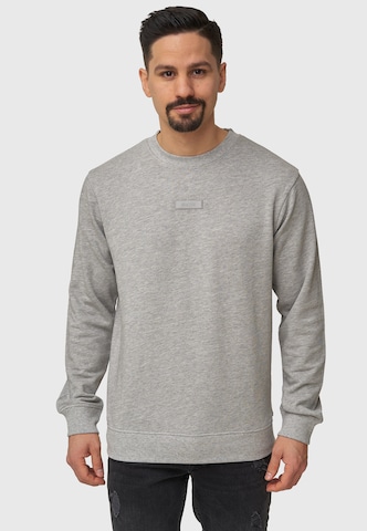 INDICODE JEANS - Sweatshirt ' Baxter ' em cinzento: frente
