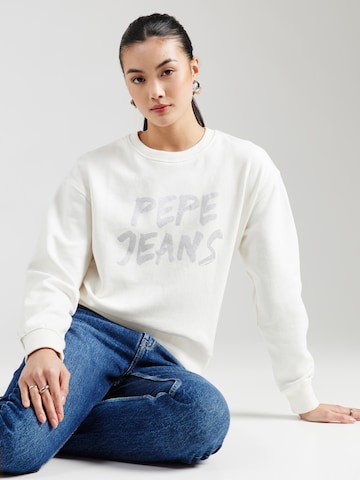 Pepe Jeans Sweatshirt i vit: framsida
