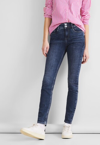 Coupe slim Jean STREET ONE en bleu : devant