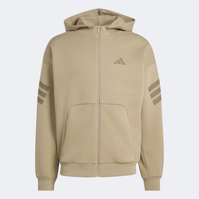 ADIDAS SPORTSWEAR Zip-Up Hoodie in XXL in Beige, Item view