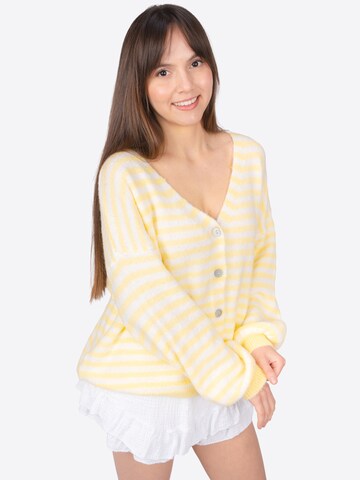 Seasons of April Knit cardigan 'Candy' in Yellow