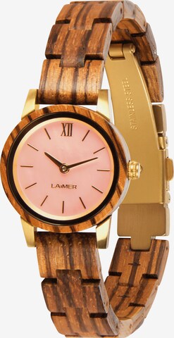 LAiMER Analog Watch 'Nora' in Brown: front