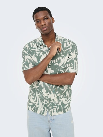 Only & Sons Regular fit Srajca 'ONSELI' | zelena barva