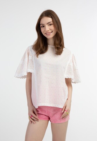 MYMO Blouse in Wit: voorkant