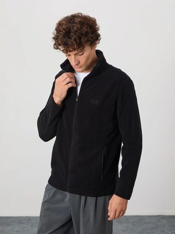 Tommy Life Fleece jacket in Black: front