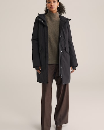 WE Fashion Tussenparka in Zwart