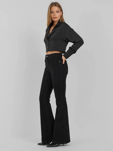 évasé Jean Hiccup en noir