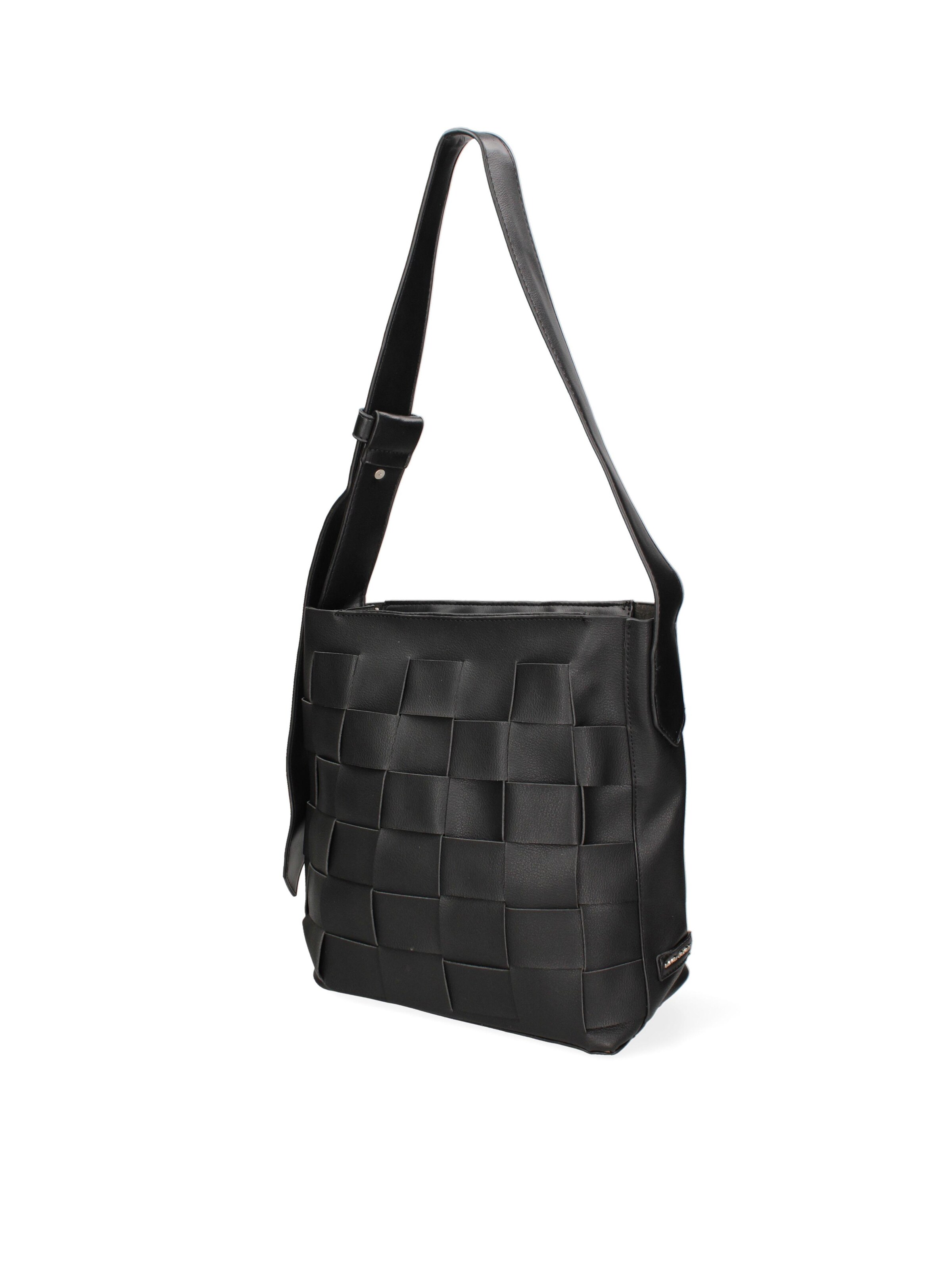Borsa a spalla 'Borsa a Spalla Donna David Jones PVC Trapuntato Zip' di David Jones in nero